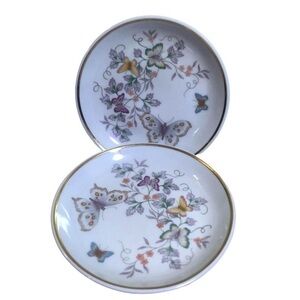 Vintage Butterfly Fantasy Avon 1979 Trinket Dish/Coaster Set Of Two